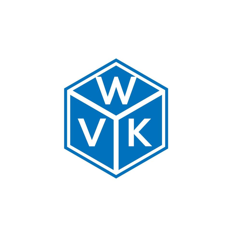 design de logotipo de carta wvk em fundo preto. conceito de logotipo de letra de iniciais criativas wvk. design de letra wvk. vetor