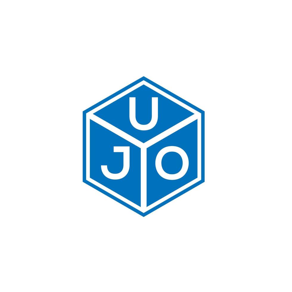 design de logotipo de letra ujo em fundo preto. conceito de logotipo de letra de iniciais criativas ujo. design de letra ujo. vetor