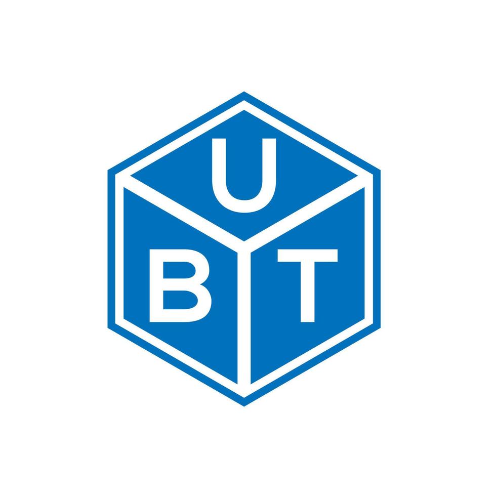 design de logotipo de carta ubt em fundo preto. conceito de logotipo de letra de iniciais criativas ubt. design de letra ubt. vetor