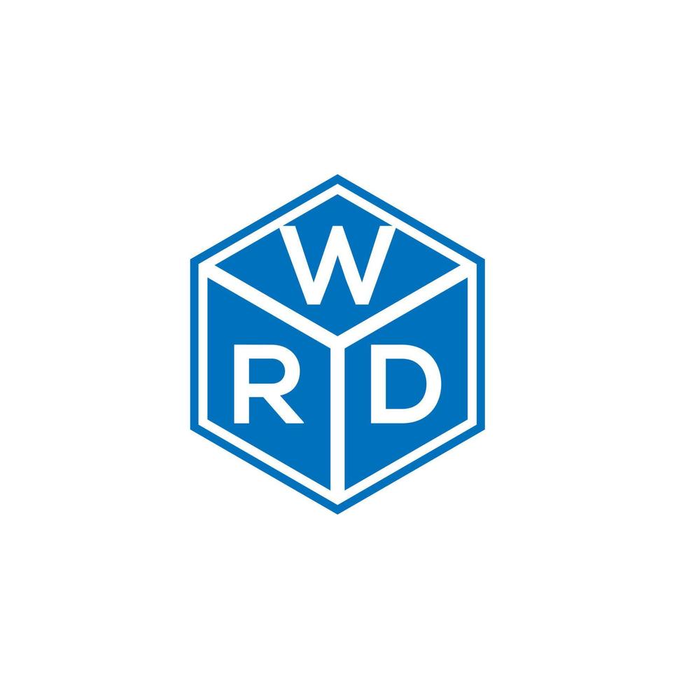 design de logotipo de carta wrd em fundo preto. wrd conceito de logotipo de letra de iniciais criativas. desenho de letra wrd. vetor