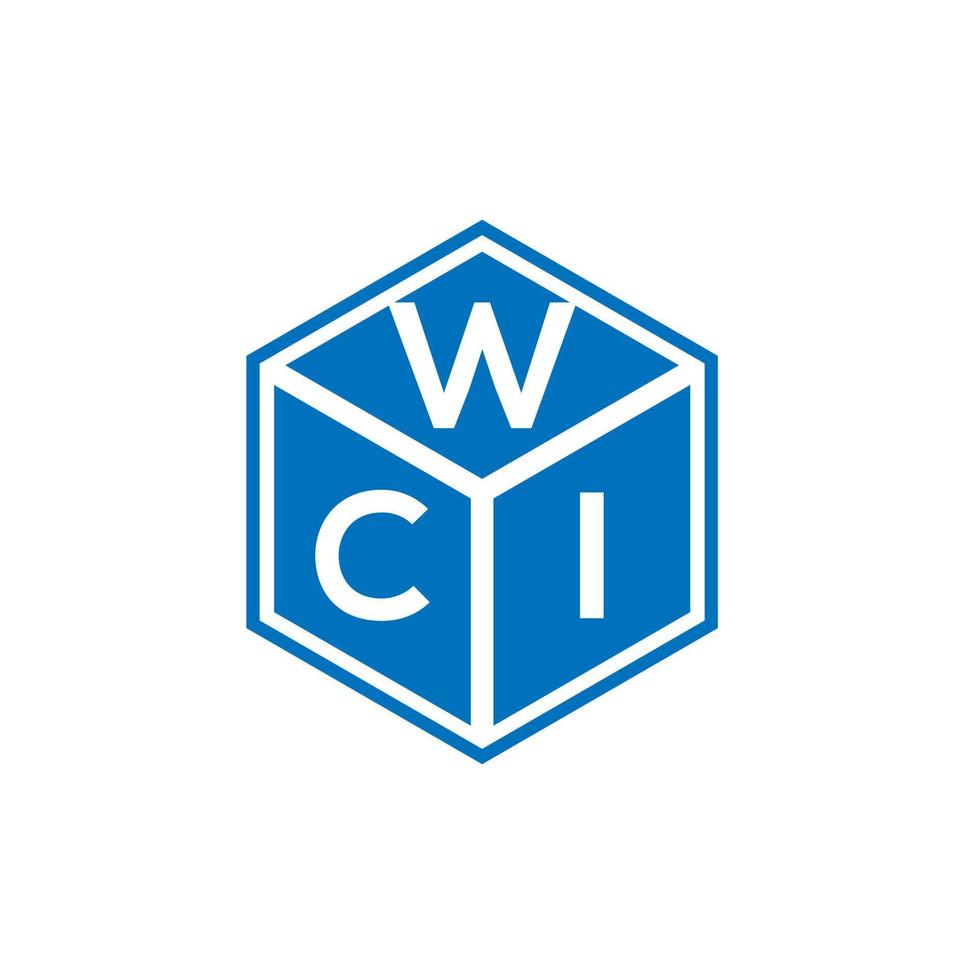 design de logotipo de carta wci em fundo preto. conceito de logotipo de letra de iniciais criativas wci. design de letra wci. vetor