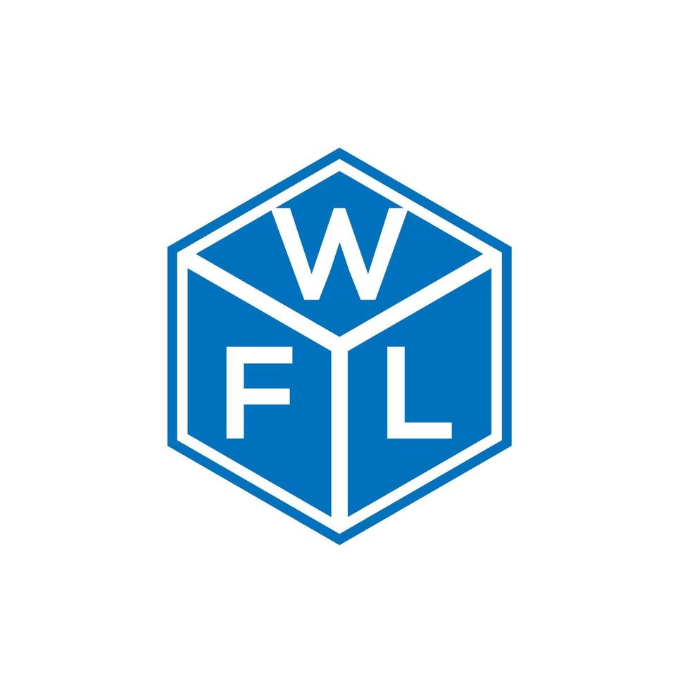 design de logotipo de carta wfl em fundo preto. conceito de logotipo de letra de iniciais criativas wfl. design de letra wfl. vetor