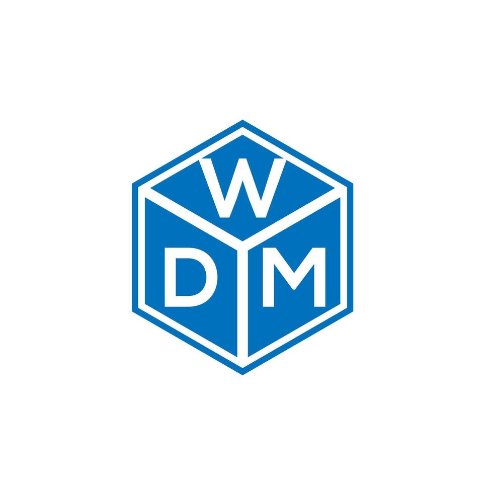 design de logotipo de carta wdm em fundo preto. conceito de logotipo de letra de iniciais criativas wdm. design de letra wdm. vetor