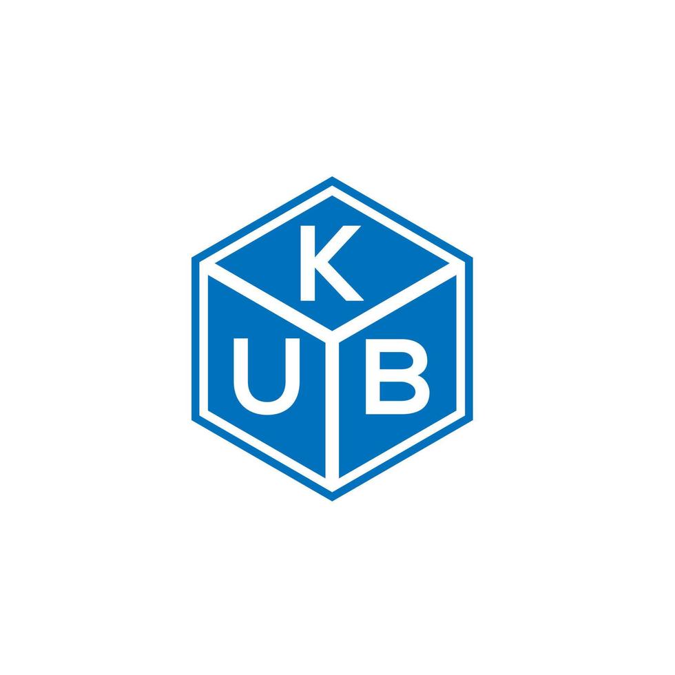 design de logotipo de letra kub em fundo preto. kub conceito de logotipo de letra de iniciais criativas. design de letra kub. vetor