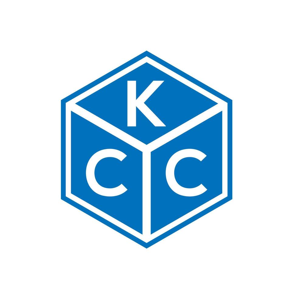 design de logotipo de letra kcc em fundo preto. conceito de logotipo de letra de iniciais criativas kcc. design de letra kcc. vetor