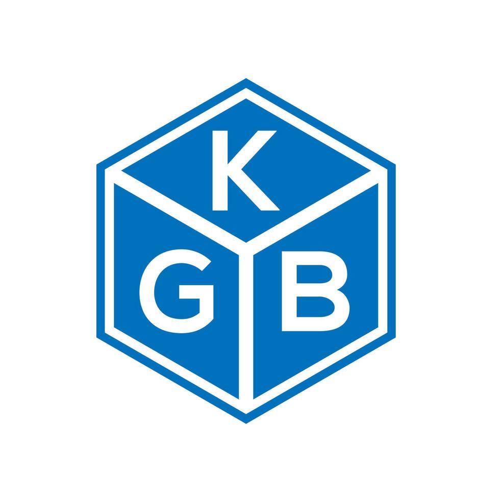 kgb carta logotipo design em fundo preto. kgb conceito de logotipo de letra de iniciais criativas. desenho de letras kgb. vetor