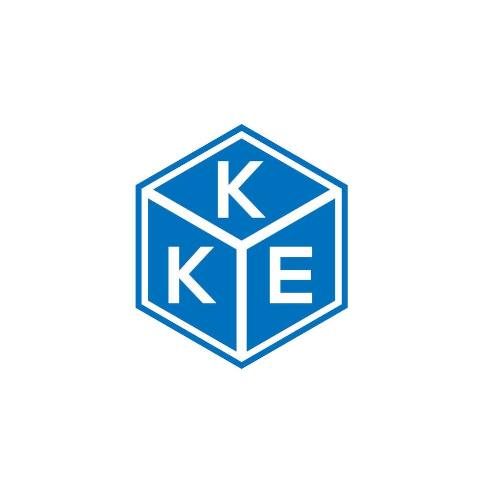 design de logotipo de letra kke em fundo preto. conceito de logotipo de letra de iniciais criativas kke. kke design de letras. vetor