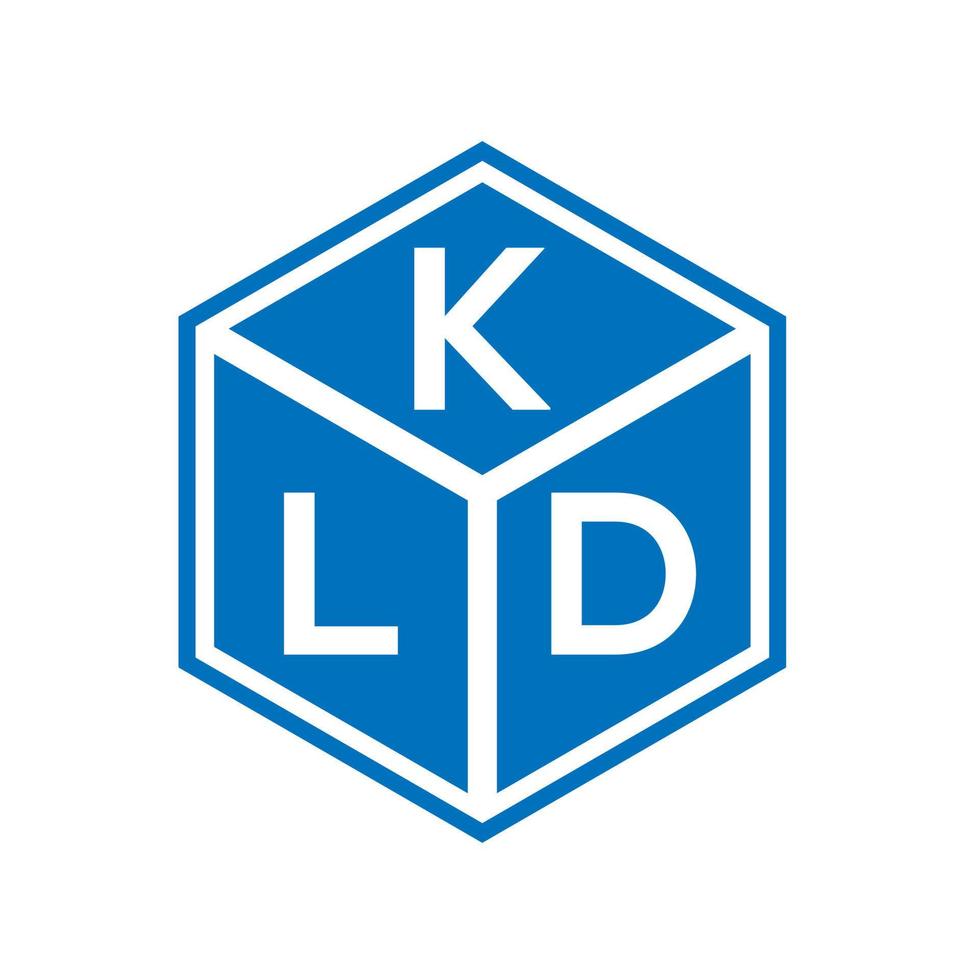 kld carta logotipo design em fundo preto. kld conceito de logotipo de letra de iniciais criativas. kld design de letras. vetor