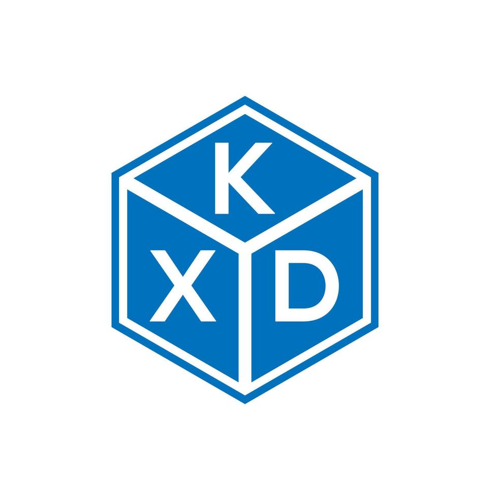 design de logotipo de letra kxd em fundo preto. conceito de logotipo de letra de iniciais criativas kxd. design de letra kxd. vetor