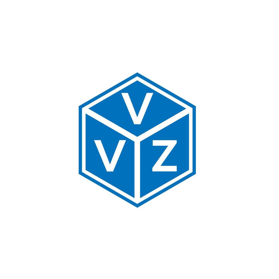 design de logotipo de carta vvz em fundo preto. conceito de logotipo de letra de iniciais criativas vvz. design de letras vvz. vetor