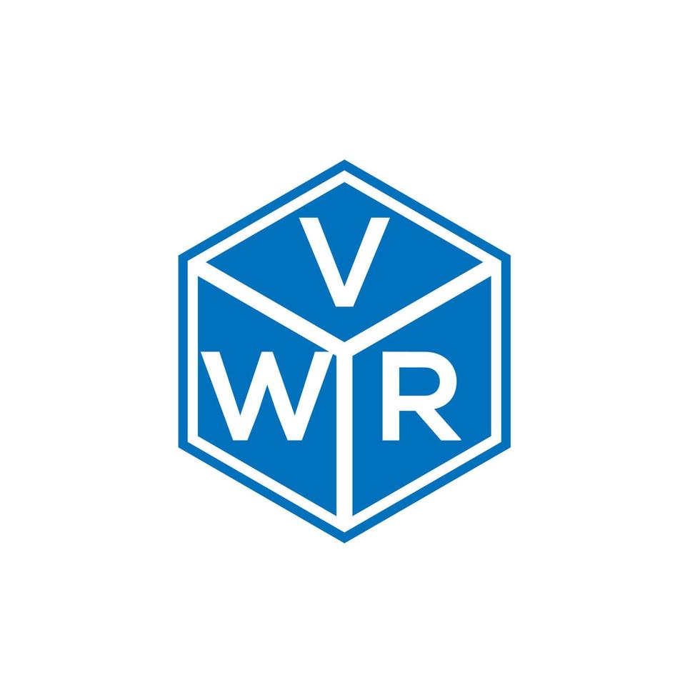 design de logotipo de carta vwr em fundo preto. conceito de logotipo de letra de iniciais criativas da vwr. design de letra vwr. vetor