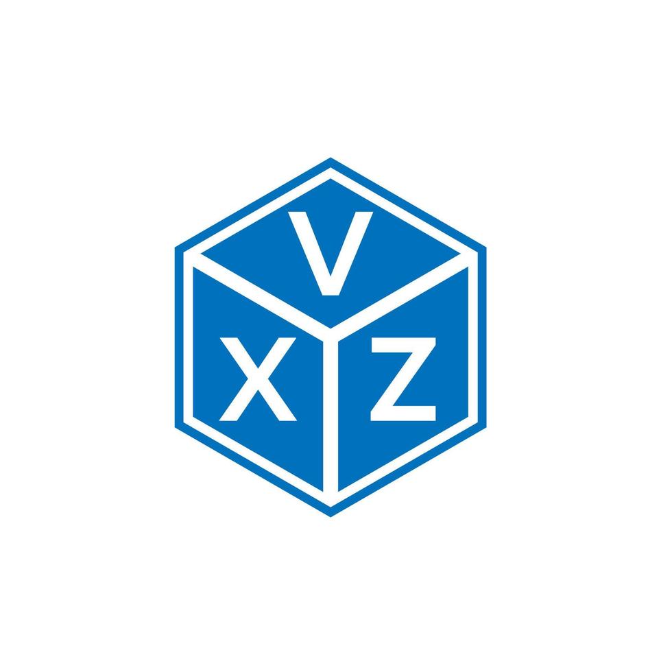 design de logotipo de carta vxz em fundo preto. conceito de logotipo de letra de iniciais criativas vxz. design de letra vxz. vetor