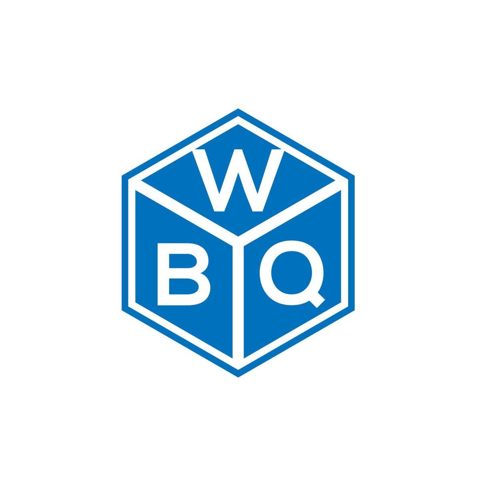 design de logotipo de letra wbq em fundo preto. conceito de logotipo de carta de iniciais criativas wbq. design de letra wbq. vetor