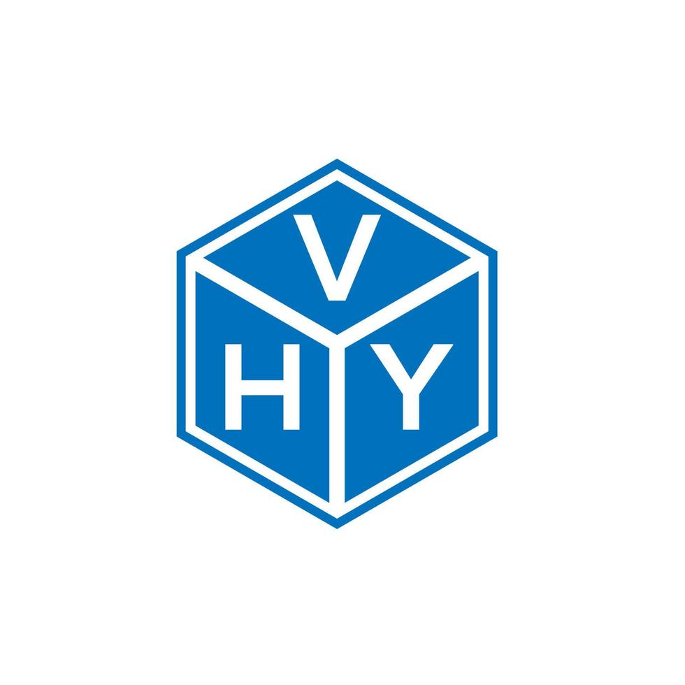 design de logotipo de carta vhy em fundo preto. conceito de logotipo de letra de iniciais criativas vhy. design de letra vhy. vetor