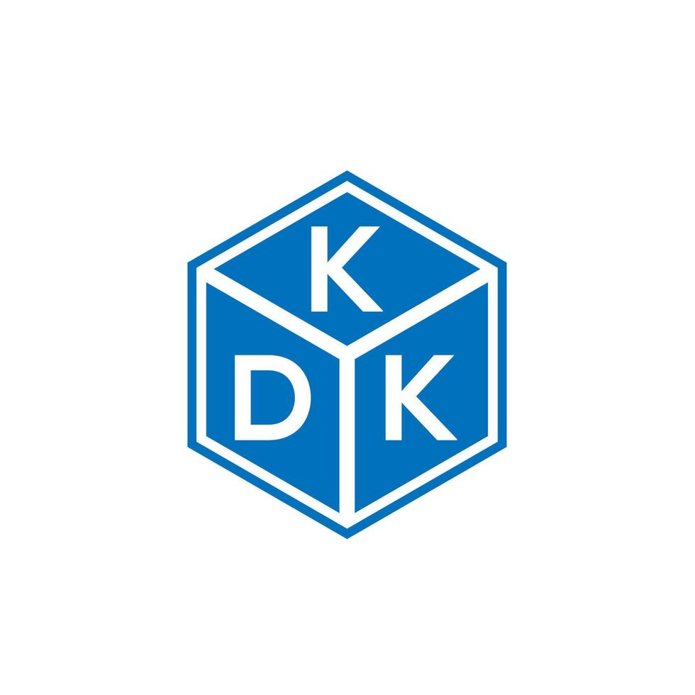 design de logotipo de letra kdk em fundo preto. conceito de logotipo de letra de iniciais criativas kdk. design de letra kdk. vetor