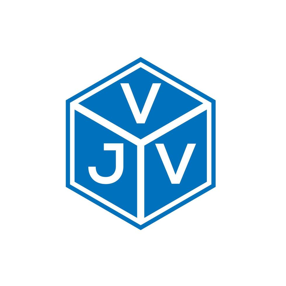 design de logotipo de carta vjv em fundo preto. conceito de logotipo de letra de iniciais criativas vjv. design de letra vjv. vetor