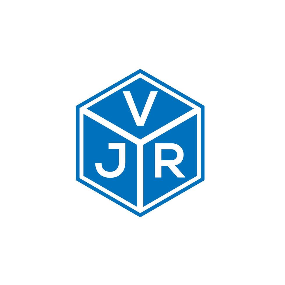 design de logotipo de carta vjr em fundo preto. conceito de logotipo de letra de iniciais criativas vjr. design de letra vjr. vetor