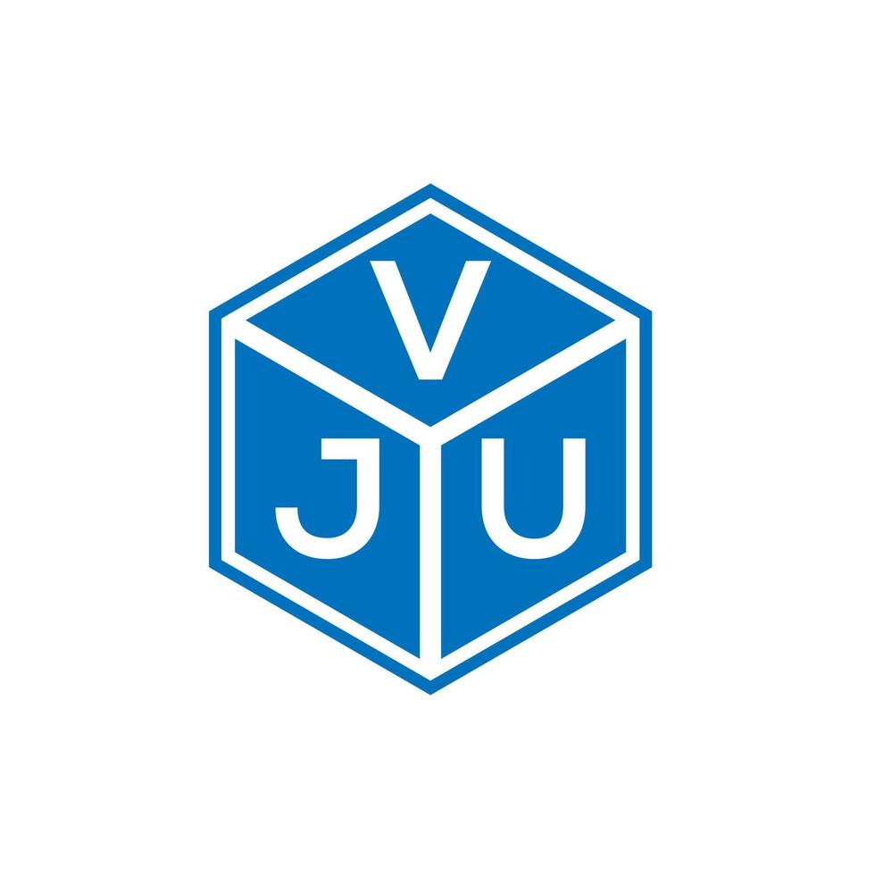 design de logotipo de carta vju em fundo preto. conceito de logotipo de letra de iniciais criativas vju. design de letra vju. vetor