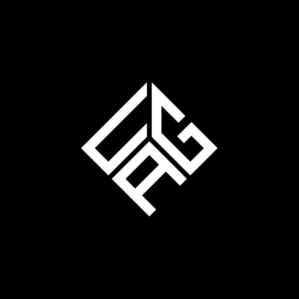 design de logotipo de carta uag em fundo preto. conceito de logotipo de letra de iniciais criativas uag. design de letra uag. vetor