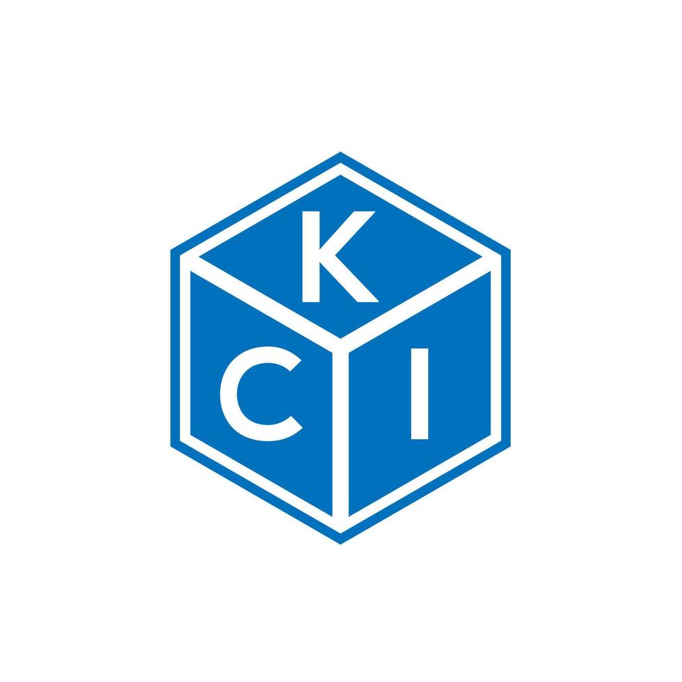 design de logotipo de letra kci em fundo preto. conceito de logotipo de letra de iniciais criativas kci. design de letra kci. vetor