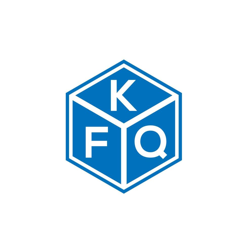 design de logotipo de letra kfq em fundo preto. conceito de logotipo de letra de iniciais criativas kfq. design de letra kfq. vetor