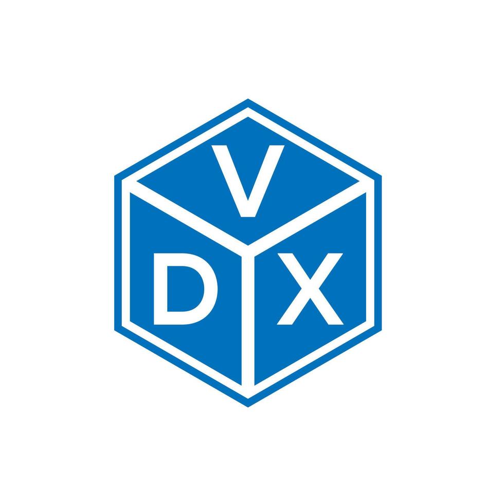 design de logotipo de carta vdx em fundo preto. conceito de logotipo de letra de iniciais criativas vdx. design de letra vdx. vetor