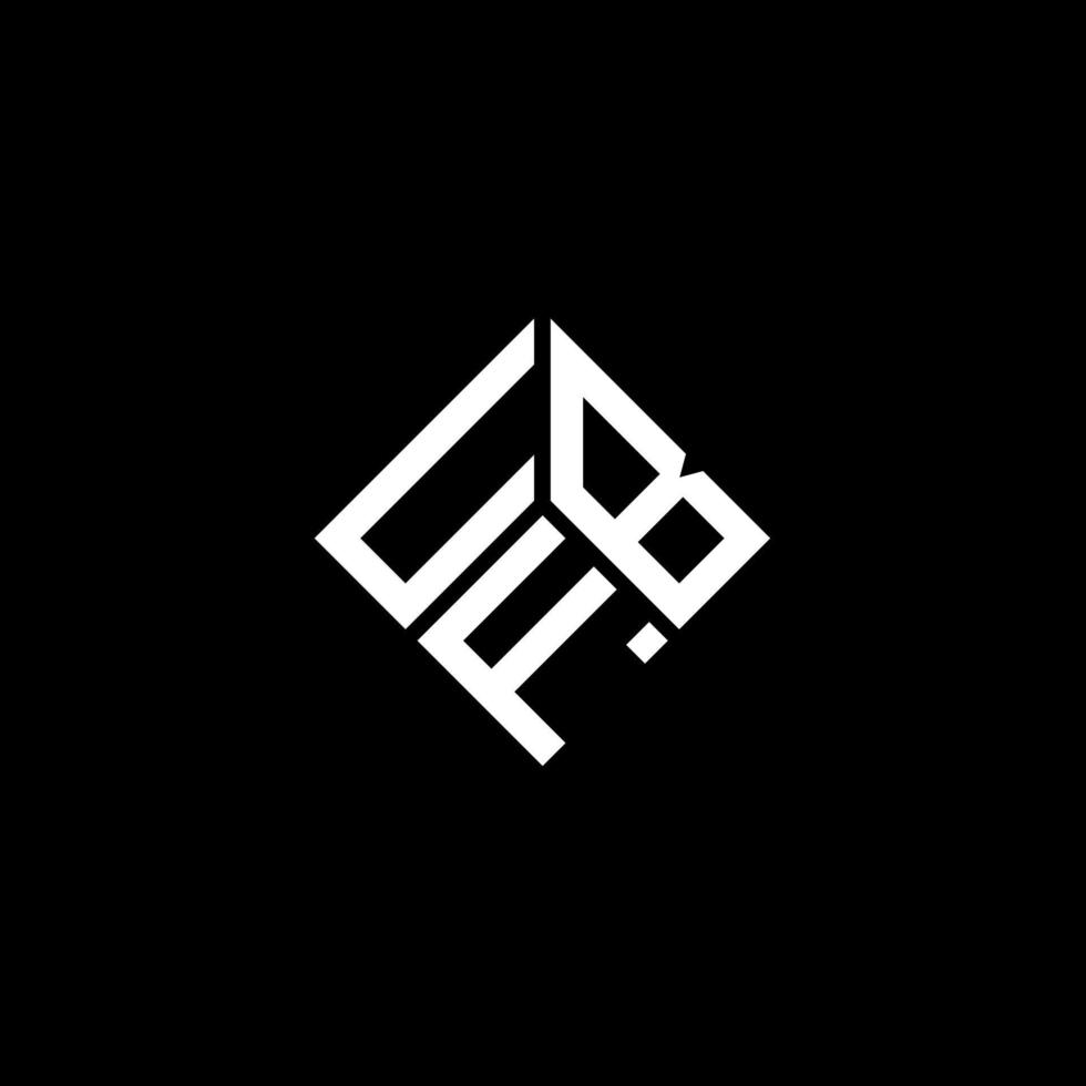 design de logotipo de carta ufb em fundo preto. conceito de logotipo de letra de iniciais criativas ufb. design de letra ufb. vetor