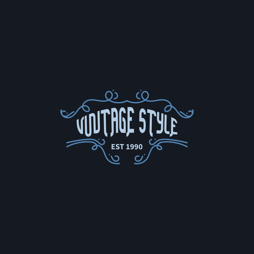 modelo de logotipo vintage ou modelo de logotipo retrô vetor