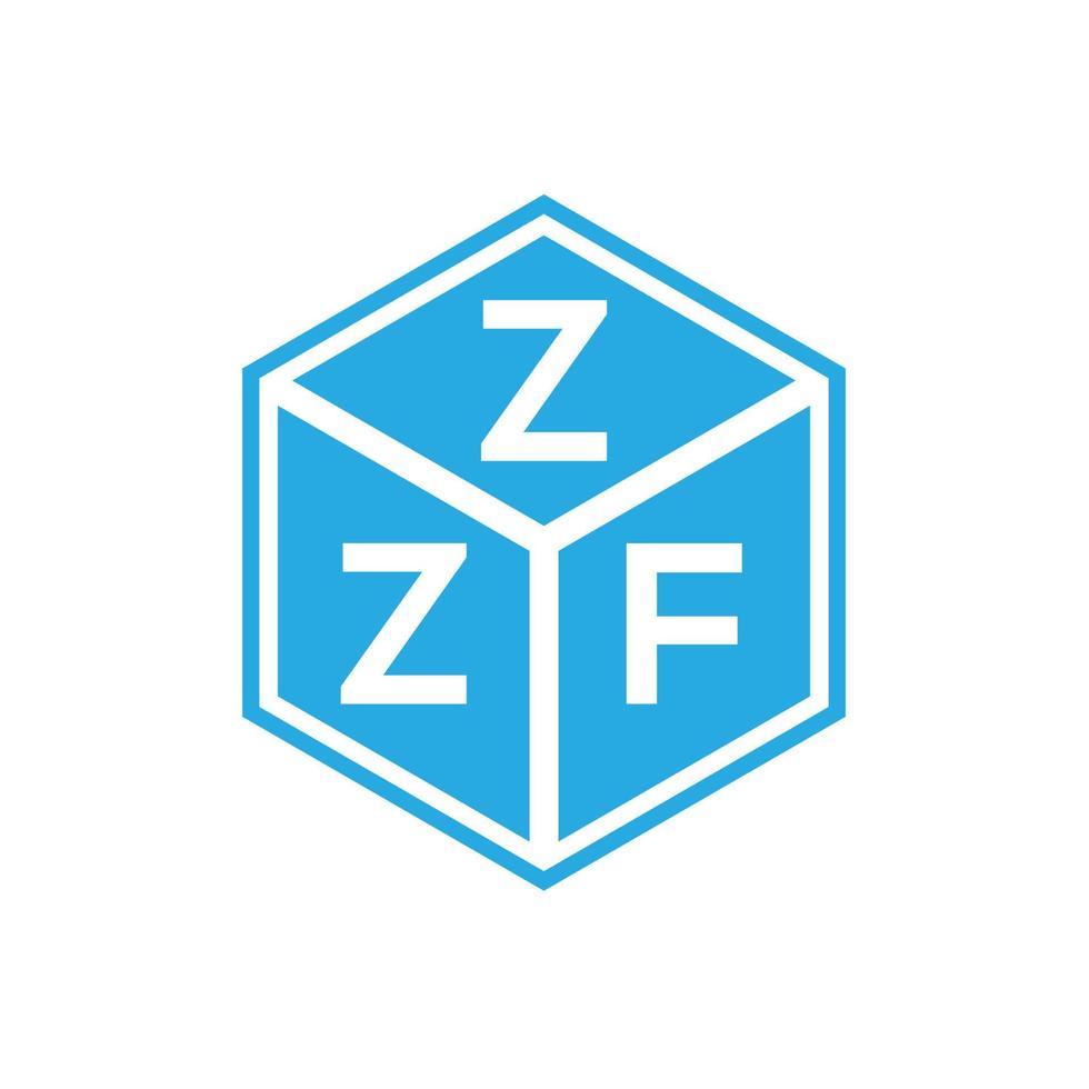 design de logotipo de carta zzf em fundo preto. conceito de logotipo de letra de iniciais criativas zzf. design de letra zzf. vetor