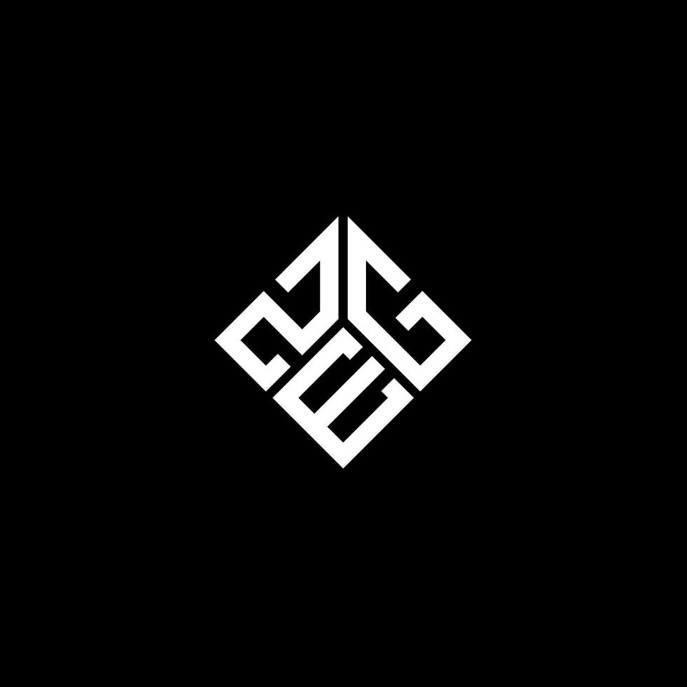 design de logotipo de carta zeg em fundo preto. conceito de logotipo de letra de iniciais criativas zeg. design de letra zeg. vetor