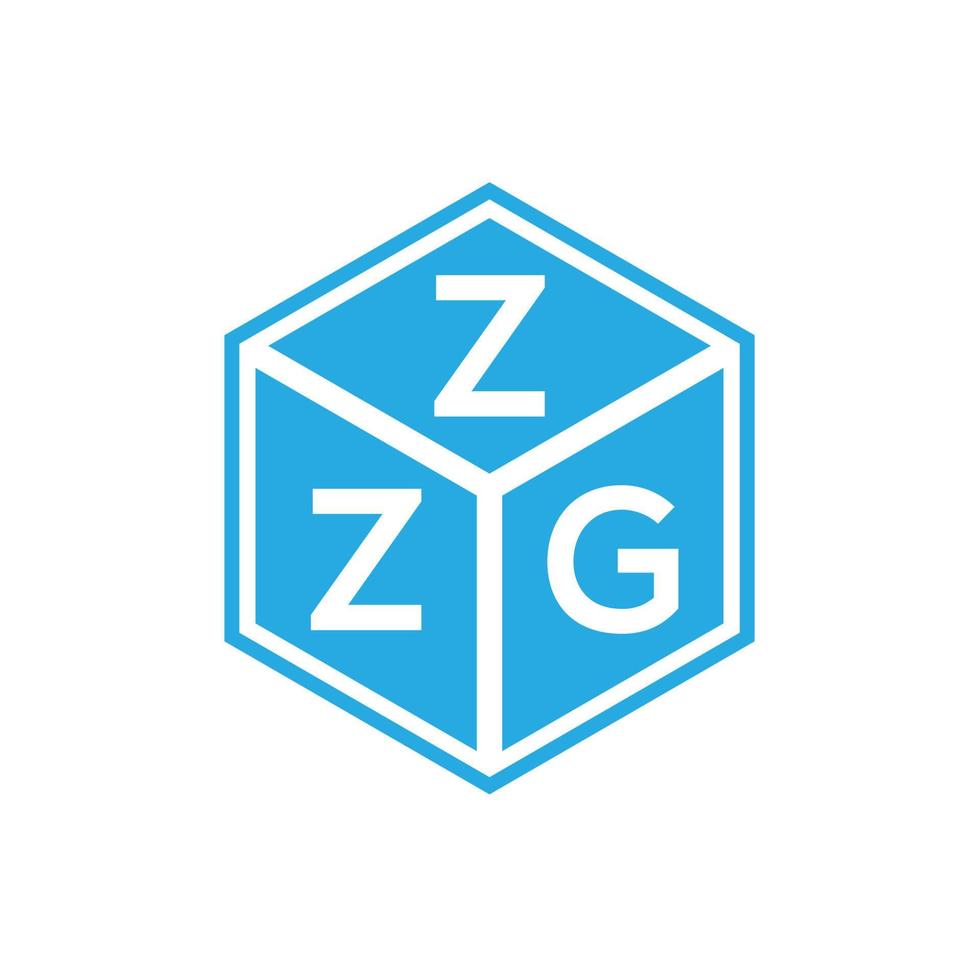 design de logotipo de letra zzg em fundo preto. conceito de logotipo de letra de iniciais criativas zzg. design de letra zzg. vetor