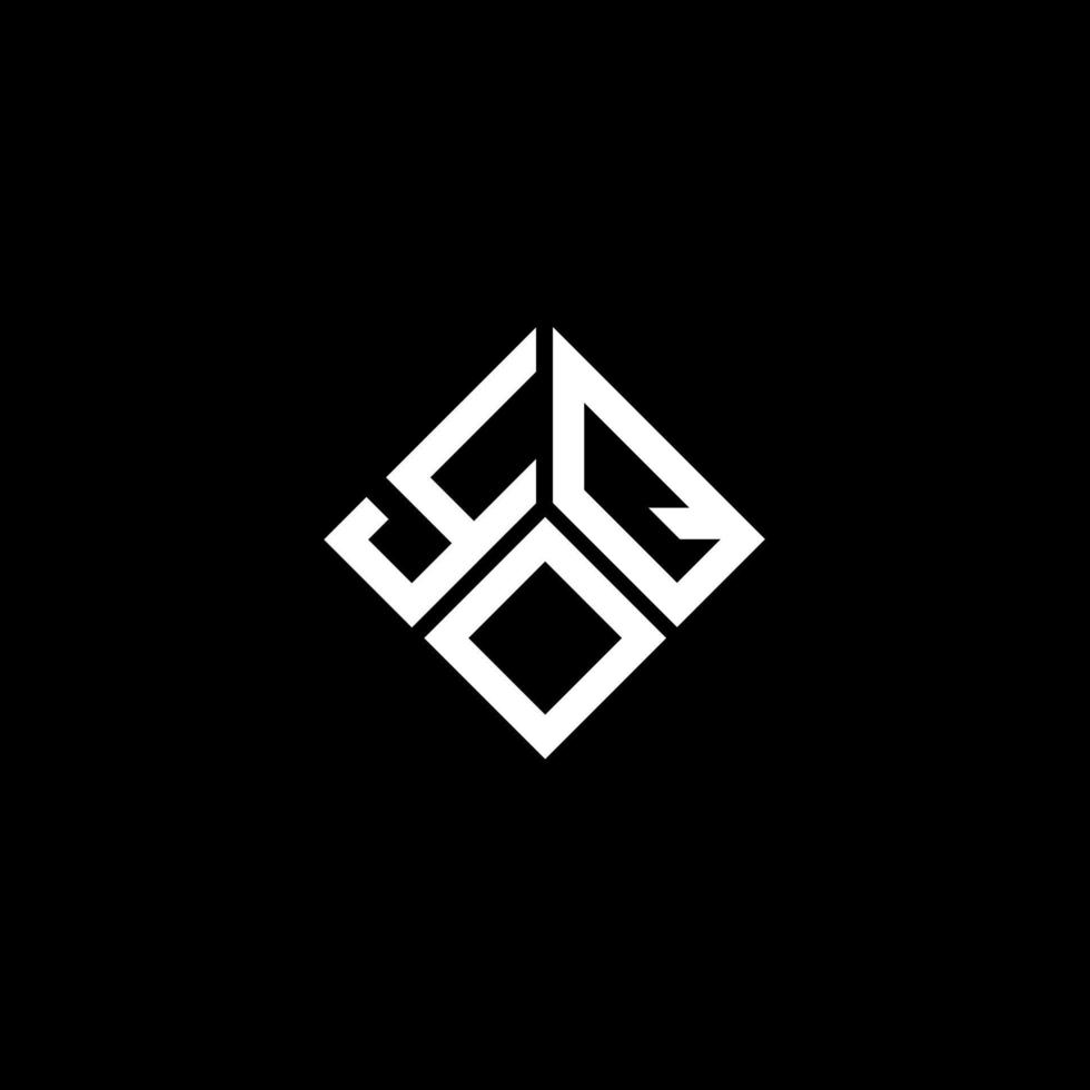 design de logotipo de letra yoq em fundo preto. conceito de logotipo de letra de iniciais criativas yoq. design de letra yoq. vetor