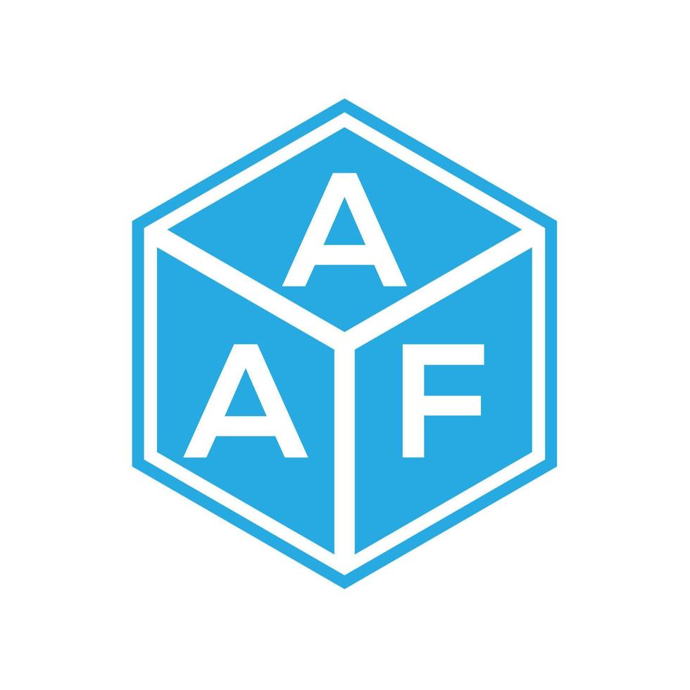 design de logotipo de carta aaf em fundo preto. conceito de logotipo de letra de iniciais criativas aaf. design de letra aaf. vetor