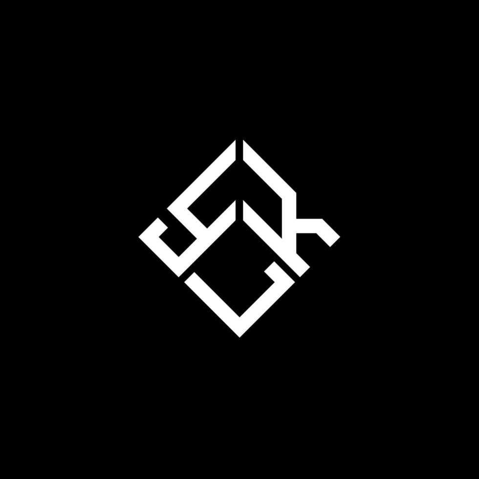 design de logotipo de letra ylk em fundo preto. conceito de logotipo de letra de iniciais criativas ylk. design de letra ylk. vetor