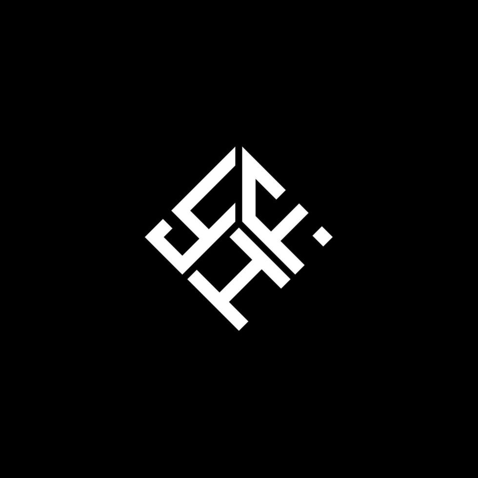 design de logotipo de carta yhf em fundo preto. conceito de logotipo de letra de iniciais criativas yhf. design de letras yhf. vetor