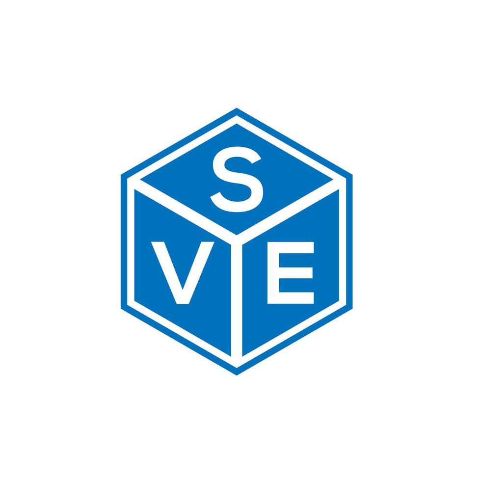 design de logotipo de carta sve em fundo preto. conceito de logotipo de letra de iniciais criativas sve. design de letra sve. vetor