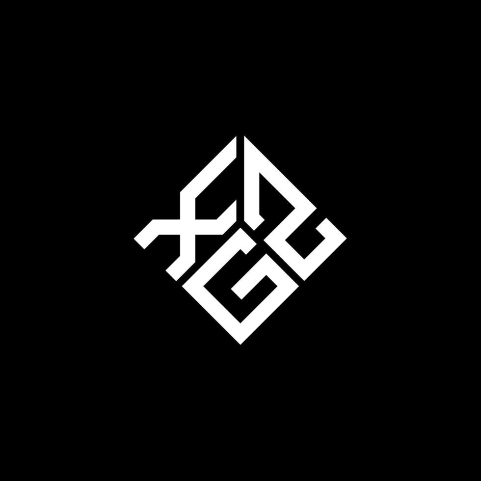 design de logotipo de letra xgz em fundo preto. conceito de logotipo de letra de iniciais criativas xgz. design de letra xgz. vetor