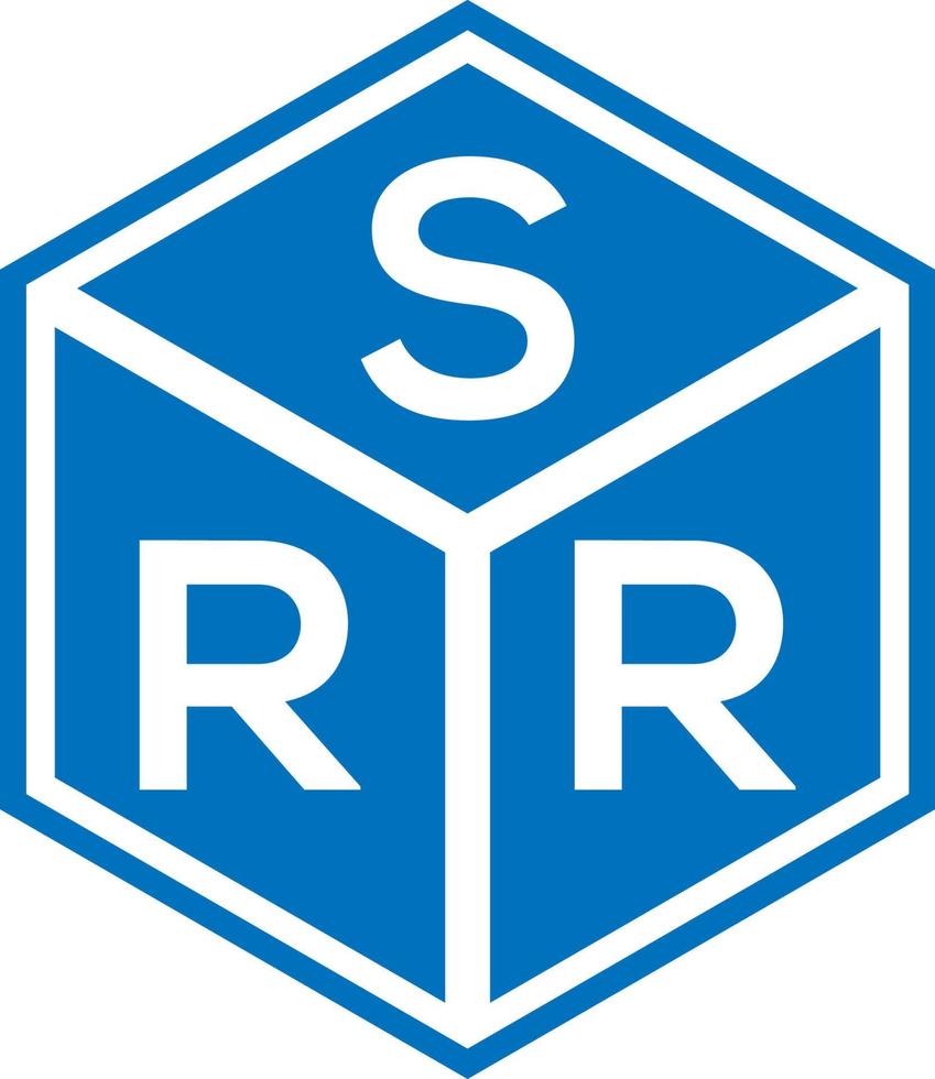 design de logotipo de carta srr em fundo preto. srr conceito de logotipo de letra de iniciais criativas. design de letra sr. vetor