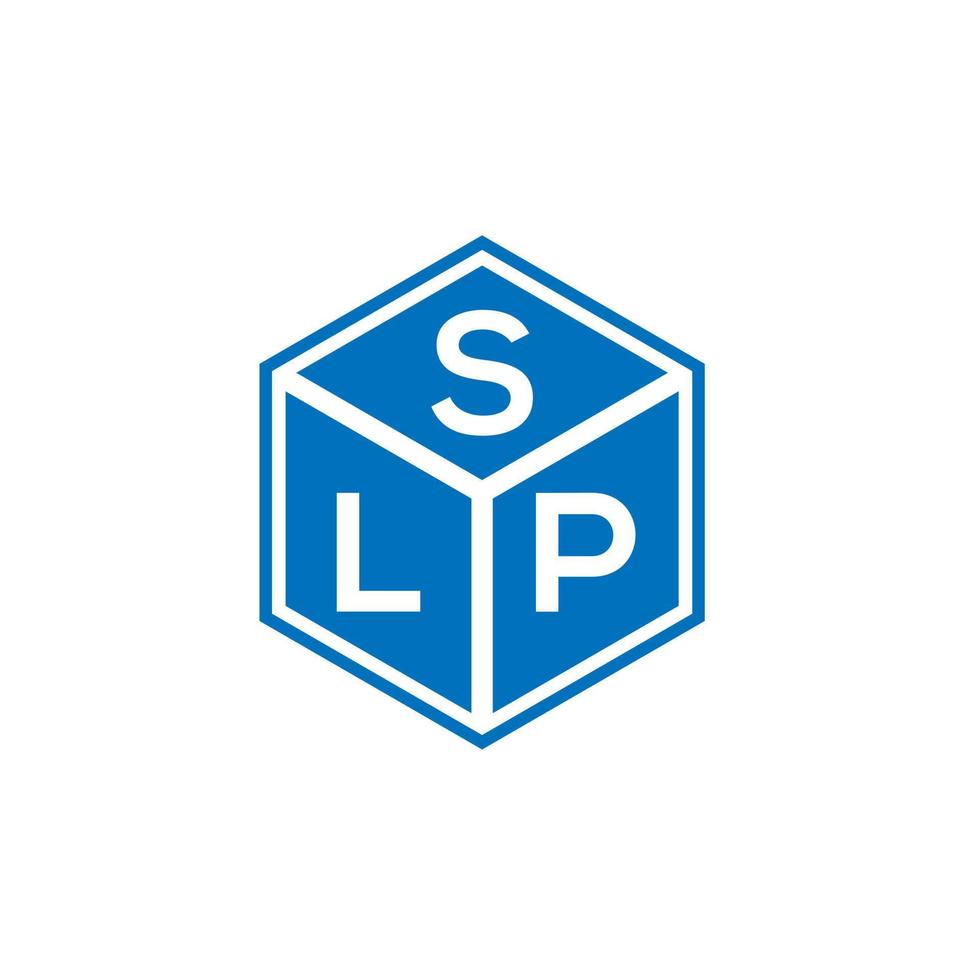 design de logotipo de carta slp em fundo preto. slp conceito de logotipo de letra de iniciais criativas. design de letra slp. vetor