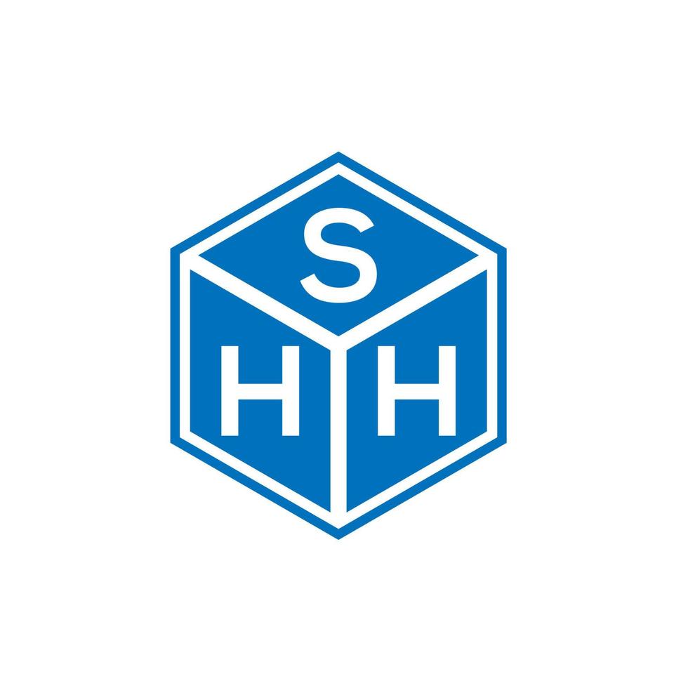 shh carta design de logotipo em fundo preto. shh conceito de logotipo de letra de iniciais criativas. shh design de letras. vetor
