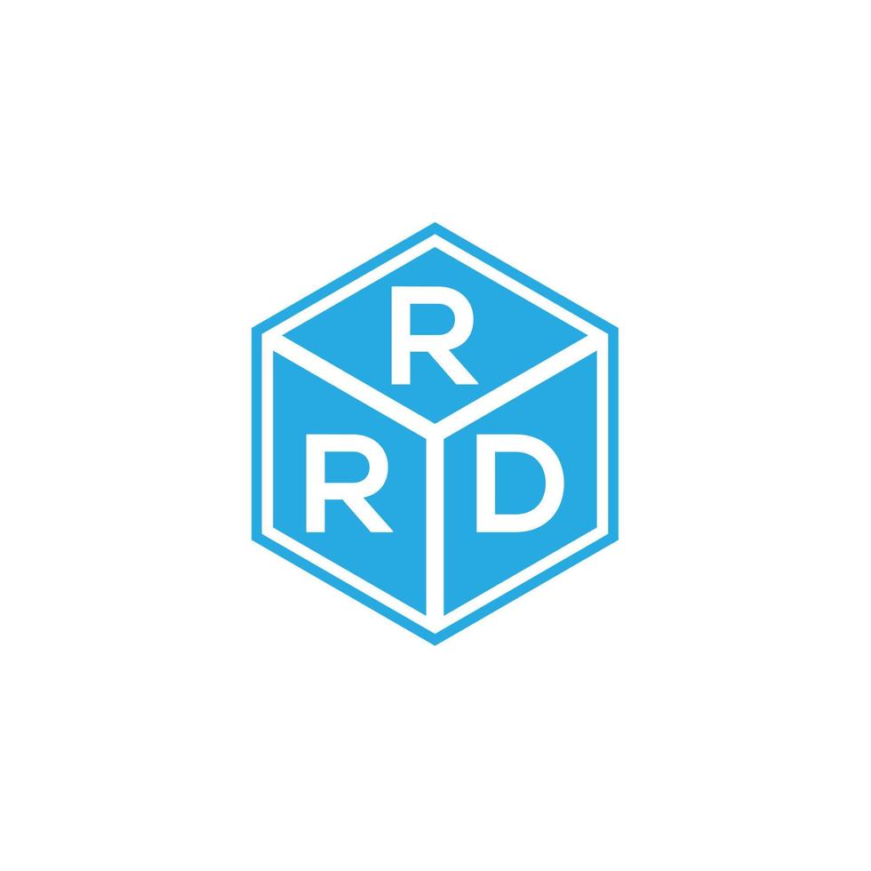 design de logotipo de carta rrd em fundo preto. conceito de logotipo de carta de iniciais criativas rrd. design de letra rrd. vetor