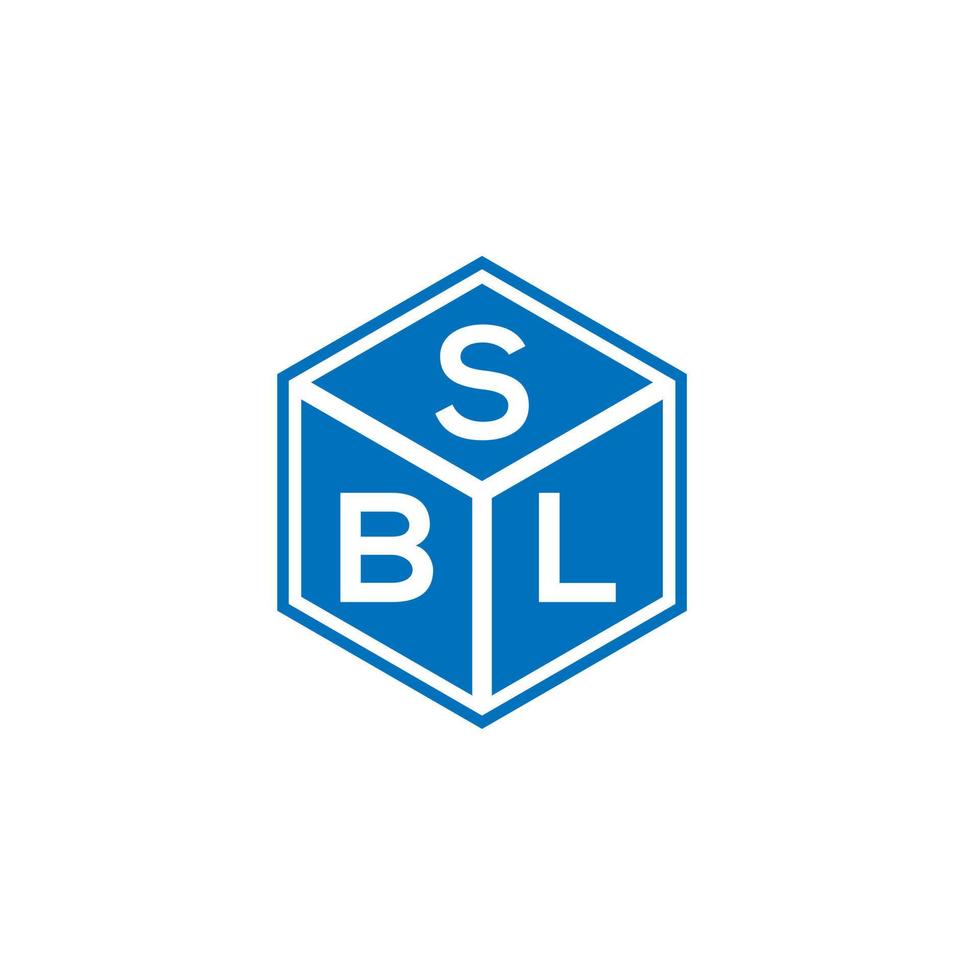 design de logotipo de carta sbl em fundo preto. conceito de logotipo de letra de iniciais criativas sbl. design de letra sbl. vetor