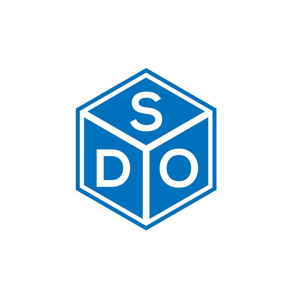 design de logotipo de carta sdo em fundo preto. conceito de logotipo de letra de iniciais criativas sdo. design de letra sdo. vetor