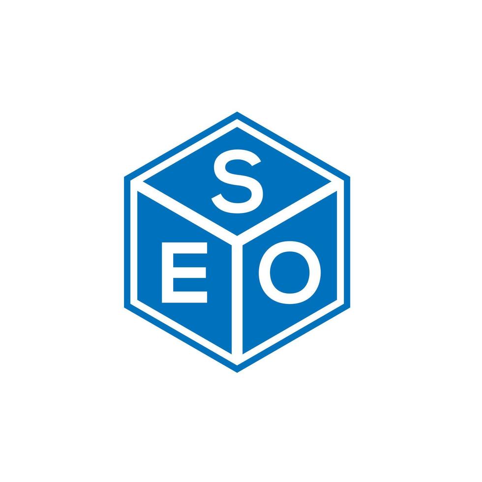 design de logotipo de carta seo em fundo preto. conceito de logotipo de carta de iniciais criativas seo. design de carta seo. vetor