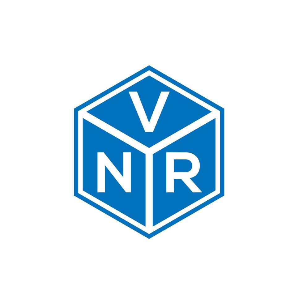 design de logotipo de carta vnr em fundo preto. conceito de logotipo de letra de iniciais criativas vnr. design de letra vnr. vetor