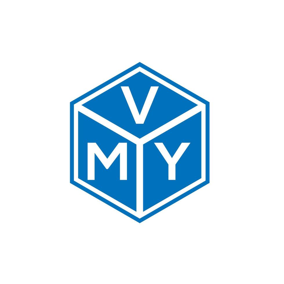 design de logotipo de carta vmy em fundo preto. conceito de logotipo de carta de iniciais criativas vmy. design de letra vmy. vetor
