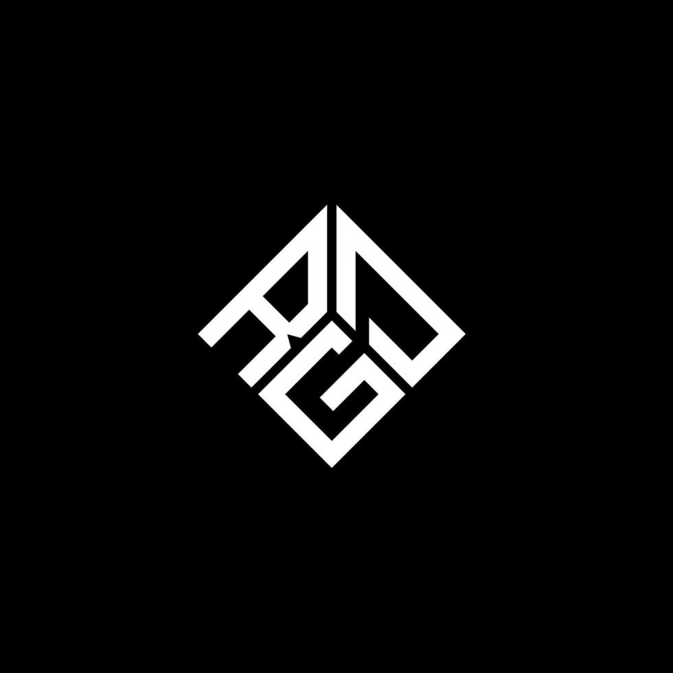 design de logotipo de carta rgd em fundo preto. conceito de logotipo de carta de iniciais criativas rgd. design de letra rgd. vetor