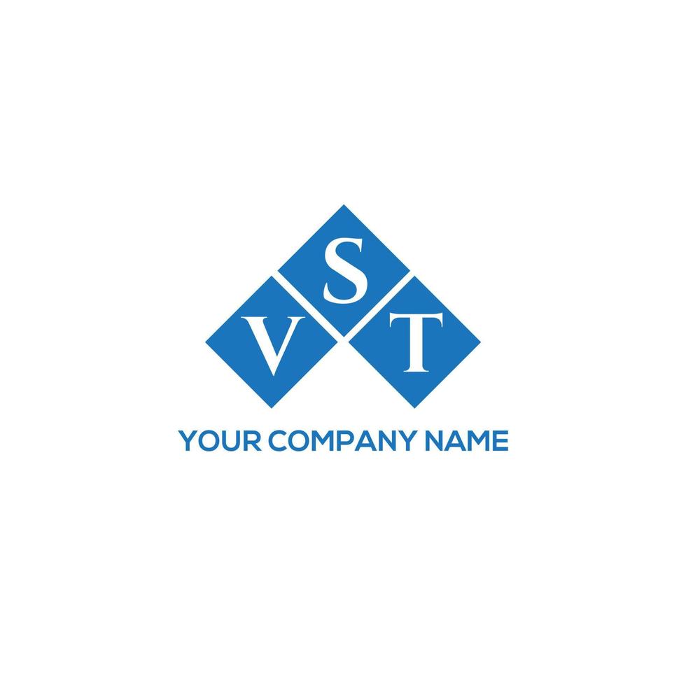 design de logotipo de carta vst em fundo branco. conceito de logotipo de letra de iniciais criativas vst. vst design de letras. vetor