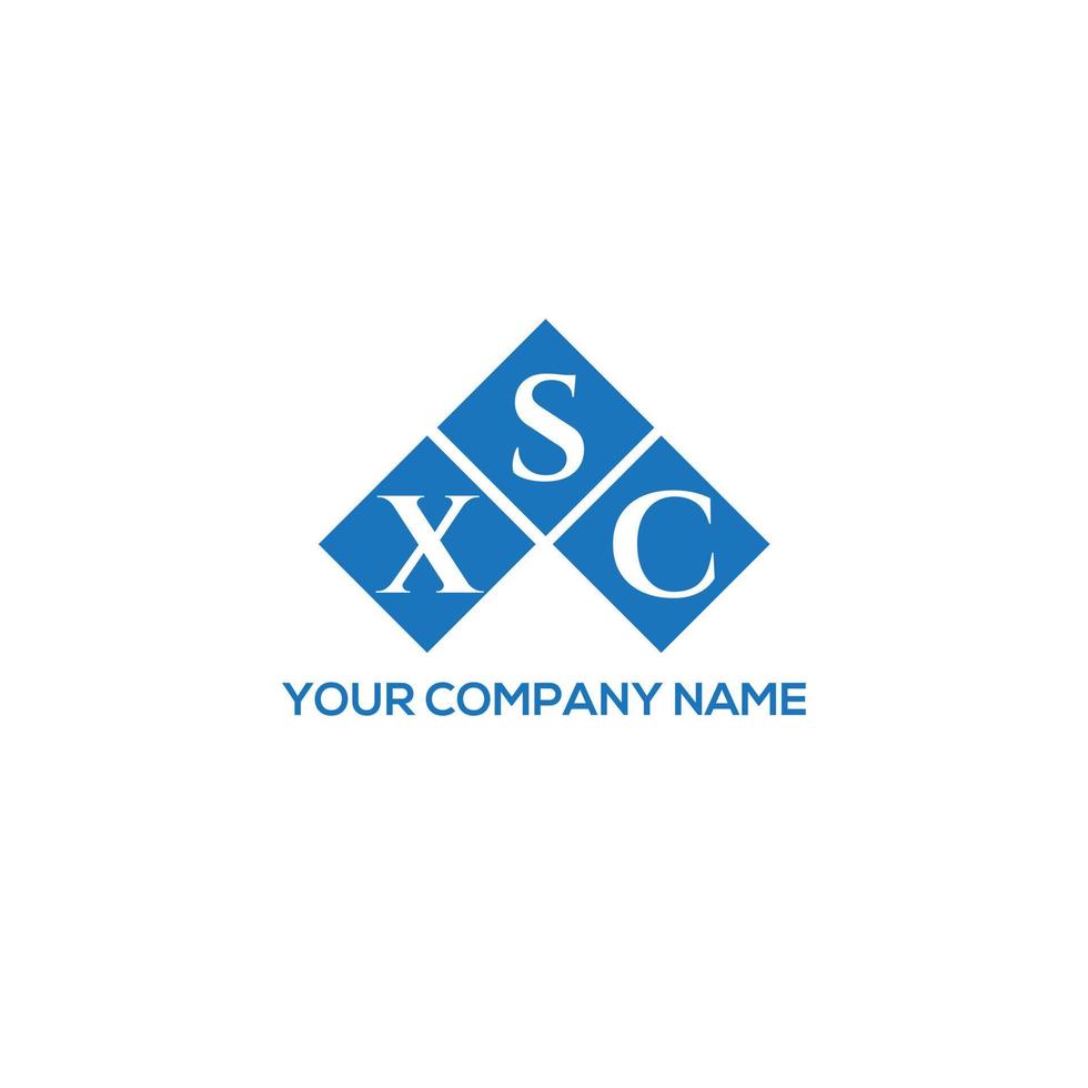 design de logotipo de carta xsc em fundo branco. conceito de logotipo de letra de iniciais criativas xsc. design de letra xsc. vetor