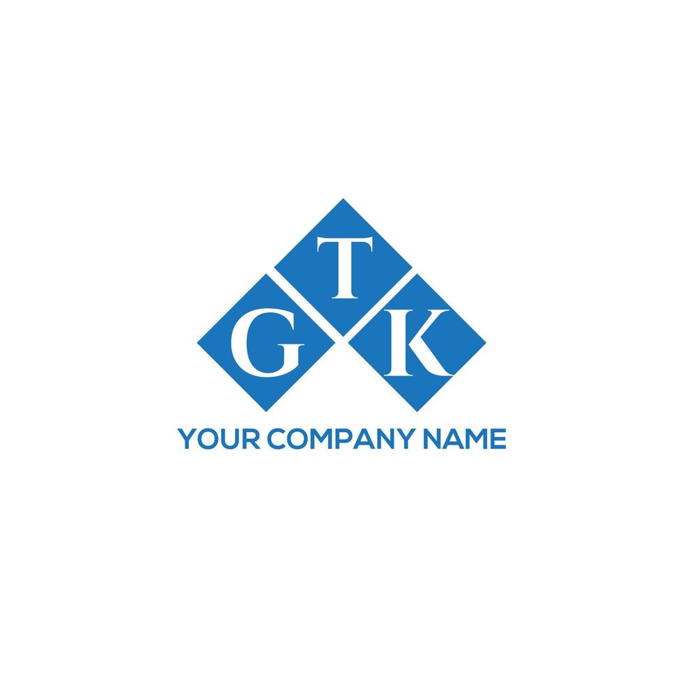 design de logotipo de carta gtk em fundo branco. conceito de logotipo de letra de iniciais criativas gtk. design de letra gtk. vetor